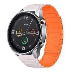 Per Xiaomi Watch Color 22mm Cinturino magnetico in silicone a forma di I (Starlight+arancione)