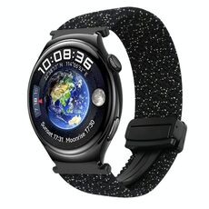 For Huawei Watch 4 22mm Magnetic Buckle Braided Watch Band(Stars Black)