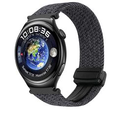For Huawei Watch 4 22mm Magnetic Buckle Braided Watch Band(Wine Red)
