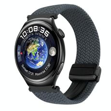 For Huawei Watch 4 22mm Magnetic Buckle Braided Watch Band(Space Gray)