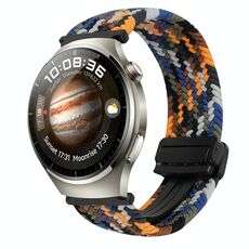 For Huawei Watch 4 Pro 22mm Magnetic Buckle Braided Watch Band(Camouflage Color)