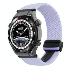 For Huawei Watch Ultimate 22mm Magnetic Buckle Braided Watch Band(Purple)