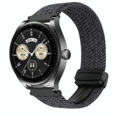 For Huawei Watch Buds 22mm Magnetic Buckle Braided Watch Band(Wine Red)