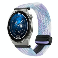 For Huawei Watch GT3 Pro 46mm 22mm Magnetic Buckle Braided Watch Band(Violet)