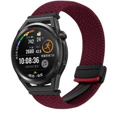For Huawei Watch GT Runner 22mm Magnetic Buckle Braided Watch Band(Olive Green)