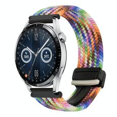 For Huawei Watch GT3 46mm 22mm Magnetic Buckle Braided Watch Band(Colorful)
