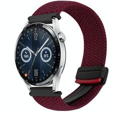 For Huawei Watch GT3 46mm 22mm Magnetic Buckle Braided Watch Band(Olive Green)