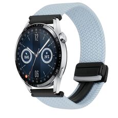 For Huawei Watch GT3 46mm 22mm Magnetic Buckle Braided Watch Band(Blue)