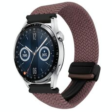 For Huawei Watch GT3 46mm 22mm Magnetic Buckle Braided Watch Band(Smoky Purple)
