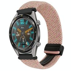 Per Huawei Watch GT 22 mm cinturino intrecciato con fibbia magnetica (rosa)