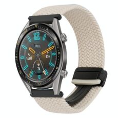 Per Huawei Watch GT 22mm Cinturino per orologio intrecciato con fibbia magnetica (Starlight Black)