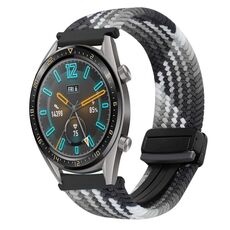 Per Huawei Watch GT 22mm Cinturino per orologio intrecciato con fibbia magnetica (Z Cioccolato fondente)