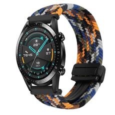 Per Huawei Watch GT2 46mm 22mm Cinturino per orologio intrecciato con fibbia magnetica (colore mimetico)