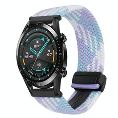 Per Huawei Watch GT2 46mm 22mm Cinturino per orologio intrecciato con fibbia magnetica (viola)