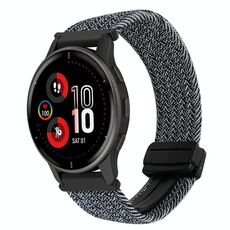 For COROS Pace 3 22mm Magnetic Buckle Braided Watch Band(Graphite Black)