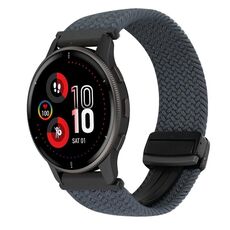 For COROS Pace 3 22mm Magnetic Buckle Braided Watch Band(Space Gray)