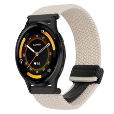 For Garmin Venu 3 22mm Magnetic Buckle Braided Watch Band(Starlight)