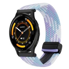 For Garmin Venu 3 22mm Magnetic Buckle Braided Watch Band(Violet)