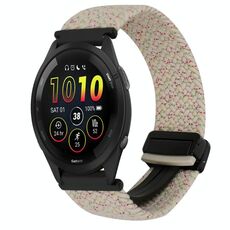 For Garmin Forerunner 265 Music 22mm Magnetic Buckle Braided Watch Band(Starlight Color)