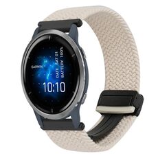 For Garmin Venu 2 22mm Magnetic Buckle Braided Watch Band(Starlight)