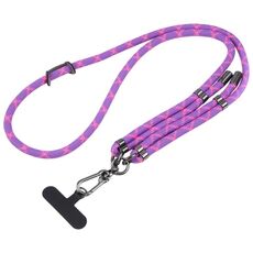 Cordino lungo anti-smarrimento regolabile per cellulare in twill (viola)