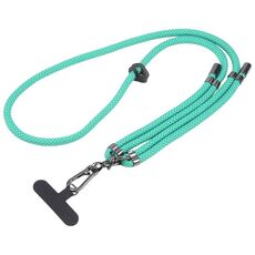 Cordino lungo anti-smarrimento regolabile in twill per cellulare (verde blu)