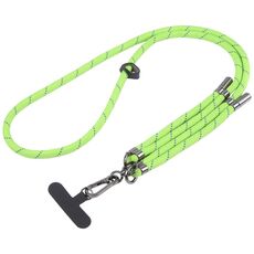 Cordino lungo anti-smarrimento regolabile in twill per cellulare (verde frutta)