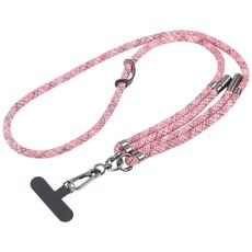Cordino anti-smarrimento regolabile da 8 mm per cellulare (rosso nero)