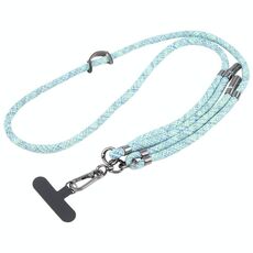 Cordino anti-smarrimento regolabile da 8 mm per cellulare (verde blu)