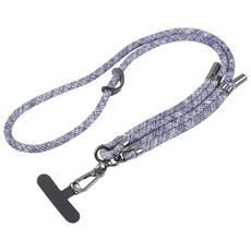 Cordino lungo anti-smarrimento regolabile per cellulare da 8 mm (grigio blu)