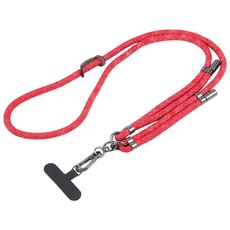 Cordino lungo anti-smarrimento regolabile per cellulare da 8 mm (rosso)