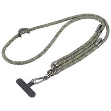 Cordino lungo anti-smarrimento regolabile per cellulare da 8 mm (verde scuro)
