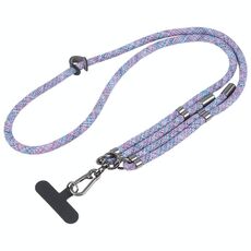 Cordino lungo anti-smarrimento regolabile per telefono cellulare da 8 mm (blu viola)