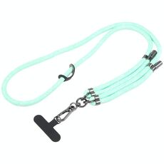 Cordino lungo anti-smarrimento regolabile per telefono cellulare da 8 mm (verde menta)