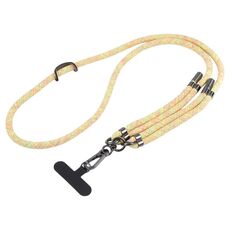 Cordino anti-smarrimento regolabile da 8 mm per cellulare (giallo)