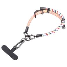 Cordino anti-smarrimento regolabile per cellulare, 8 mm, colore abbinato (bianco arancione)