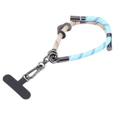 Cordino anti-smarrimento regolabile per cellulare, 8 mm, colore abbinato (blu cachi)