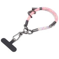 Cordino anti-smarrimento regolabile per cellulare, 8 mm, colore abbinato (rosa)