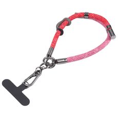 Cordino anti-smarrimento regolabile per cellulare, 8 mm, colore abbinato (rosso)