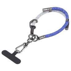 Cordino anti-smarrimento regolabile per cellulare, 8 mm, colore abbinato (grigio blu)