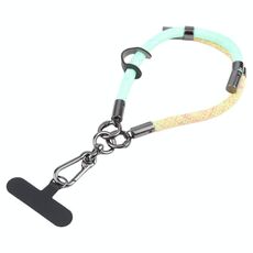 Cordino anti-smarrimento regolabile per cellulare, 8 mm, colore abbinato (giallo verde)