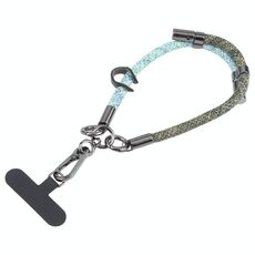 Cordino anti-smarrimento regolabile per cellulare, 8 mm, colore abbinato (marrone verde)