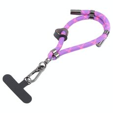 Cordino anti-smarrimento regolabile da 8 mm per cellulare (onda rosa viola)