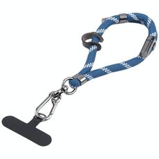 Cordino anti-smarrimento regolabile per cellulare da 8 mm (onda blu bianca)
