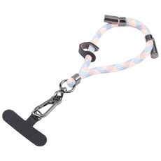 Cordino anti-smarrimento regolabile per cellulare da 8 mm (rosa chiaro e blu)