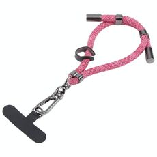 Cordino anti-smarrimento regolabile per cellulare da 8 mm (rosso rosa)