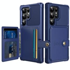 Per Samsung Galaxy S24 Ultra 5G Portafoglio magnetico Custodia in pelle per telefono (blu)