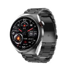 LEMFO LF38 1.6 pollici IPS Screen Steel Strap Smart Watch Supporta il monitoraggio dell'ossigeno nel sangue (nero)