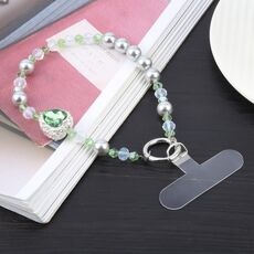 Catena di perline corte Big Love Anti-smarrimento per cellulare (verde)