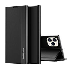 Per iPhone 16 Pro Max Custodia per telefono in pelle ad adsorbimento elettrolitico laterale (nera)